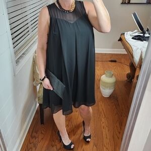 𝅺BCBGENERATION Dress Pleated Sleeveless Black Size large